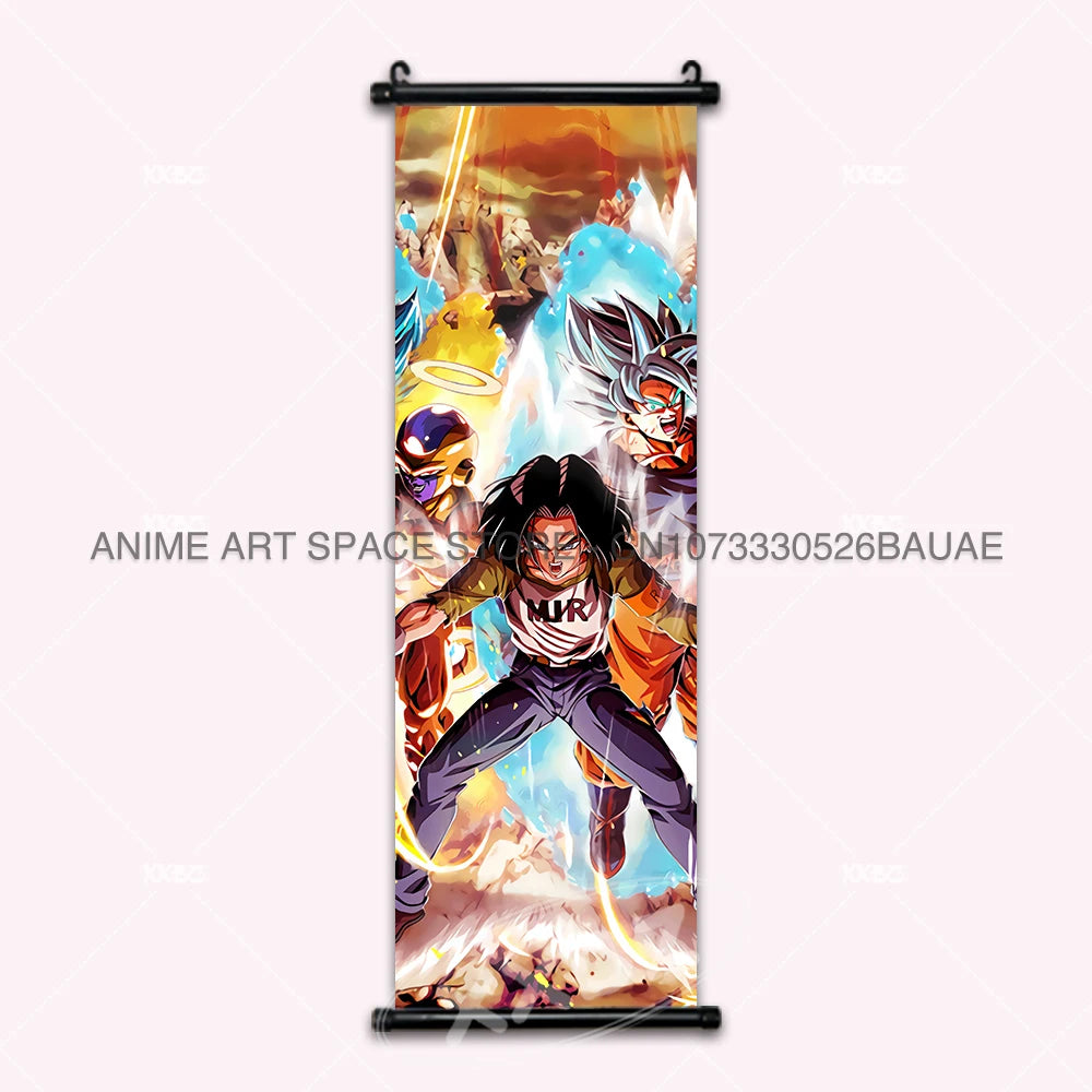 Dragon Ball DAIMA Hanging Painting Raditz Home Decoration Son Goku Wall Art Super Saiyan 4 Gogeta Scroll Picture Dabura Poster