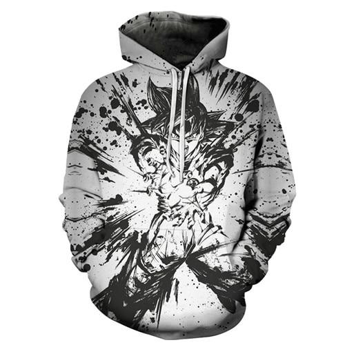 Dragon Ball Hoodie Men 3D Sweatshirts Super Saiyan Goku Printed Hooded Pullover Teen Fashion Cartoon Hoody Streetwear