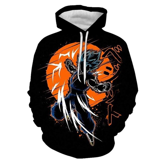 Dragon Ball Hoodie Men 3D Sweatshirts Super Saiyan Goku Printed Hooded Pullover Teen Fashion Cartoon Hoody Streetwear