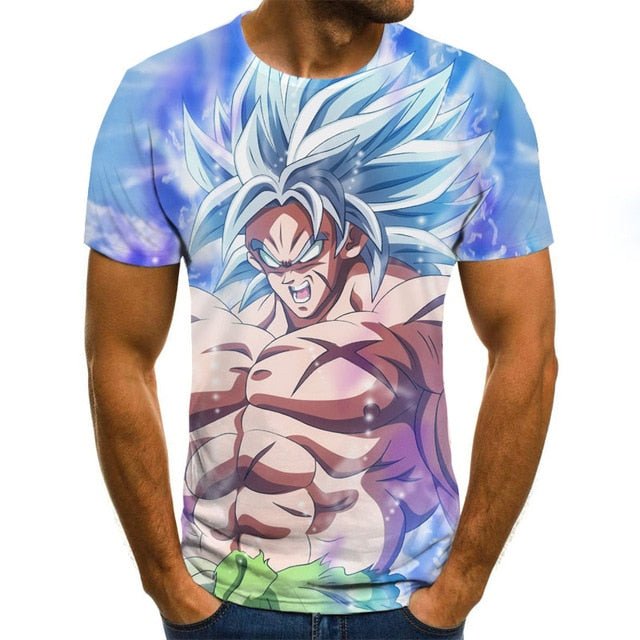 Dragon Ball Series Boys Clothing Anime Harajuku Tops Summer Fashion Men's T-shirt 3D O-Neck Shirt Large Size Streetwear