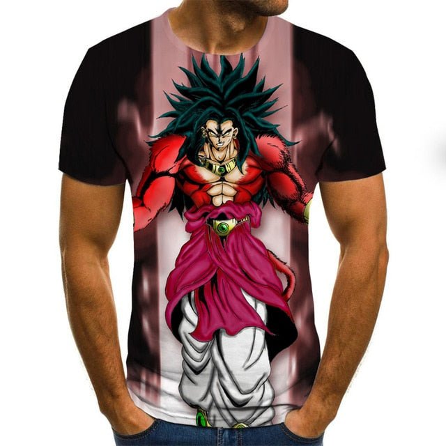 Dragon Ball Series Boys Clothing Anime Harajuku Tops Summer Fashion Men's T-shirt 3D O-Neck Shirt Large Size Streetwear