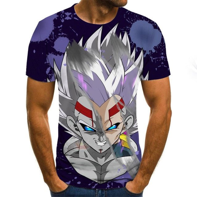 Dragon Ball Series Boys Clothing Anime Harajuku Tops Summer Fashion Men's T-shirt 3D O-Neck Shirt Large Size Streetwear