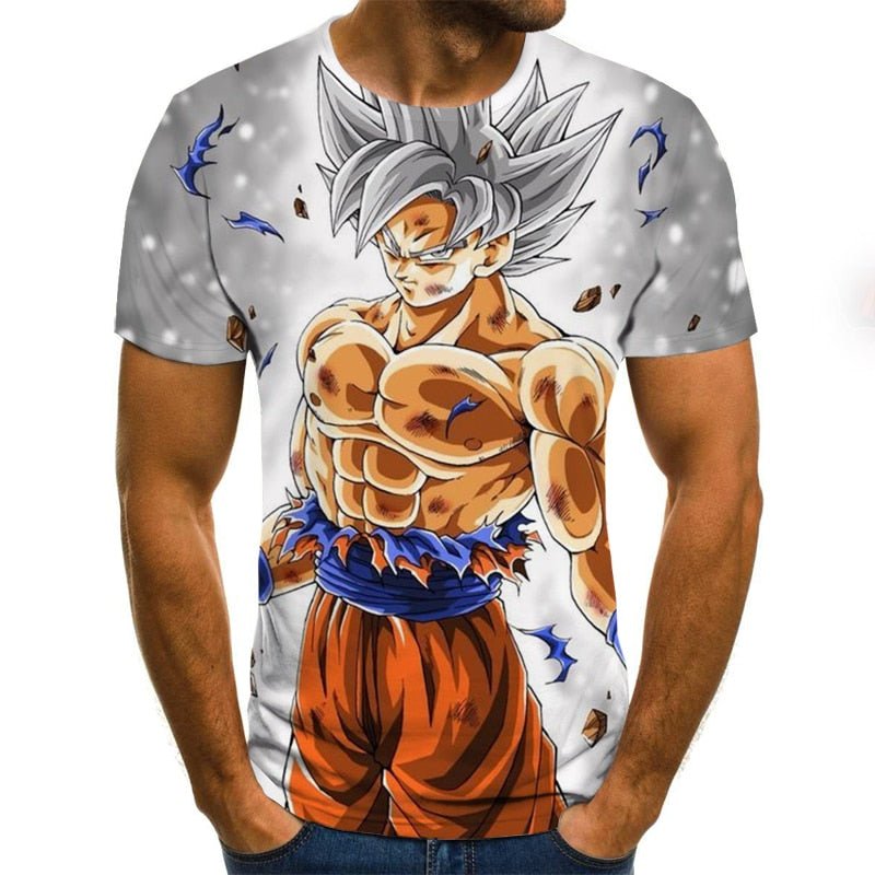 Dragon Ball Series Boys Clothing Anime Harajuku Tops Summer Fashion Men's T-shirt 3D O-Neck Shirt Large Size Streetwear-0