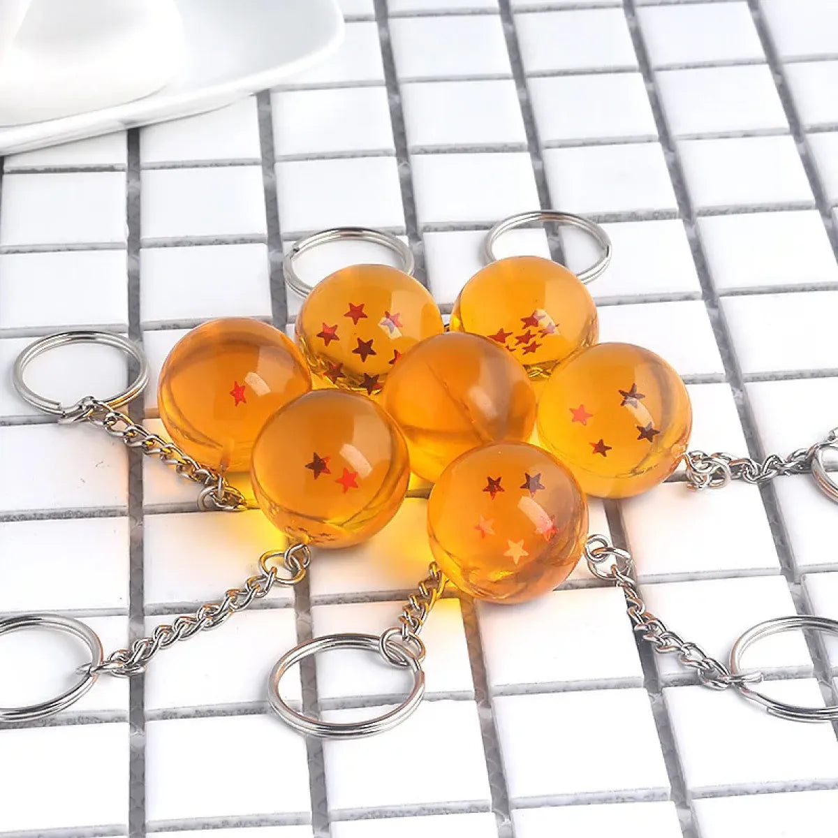 Dragon Ball Series Keychain Charms: 1-7 Star Dragon Balls