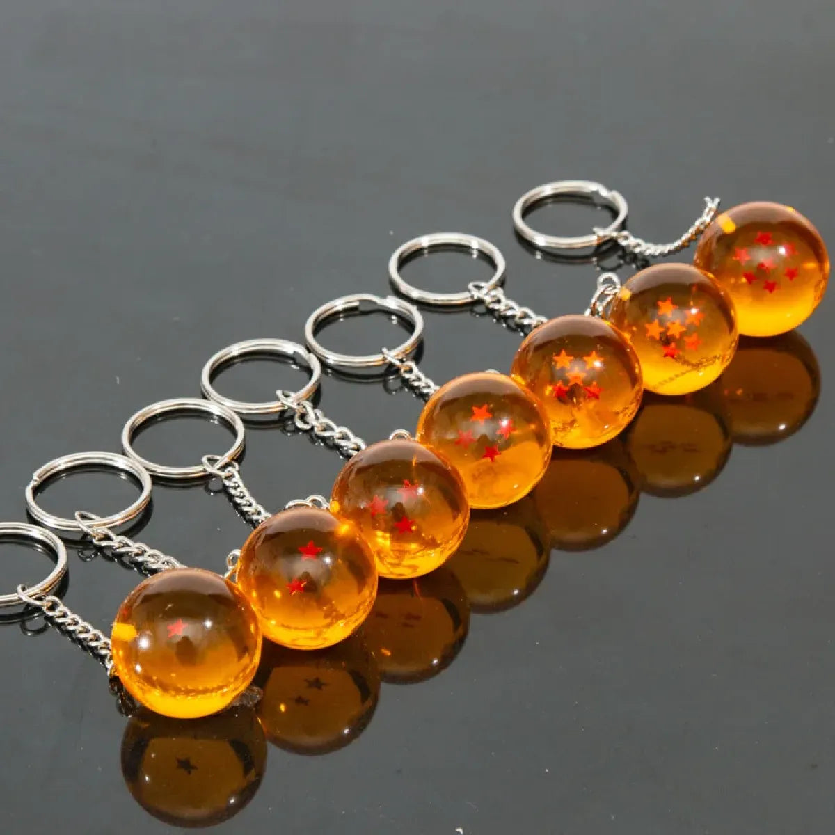 Dragon Ball Series Keychain Charms: 1-7 Star Dragon Balls