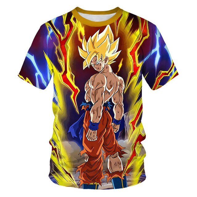 Dragon Ball T Shirt Men Summer Dragon Ball Z super Son Goku Slim Fit Cosplay 3D T-Shirts Vegeta Cool Anime Style Tshirt Homme