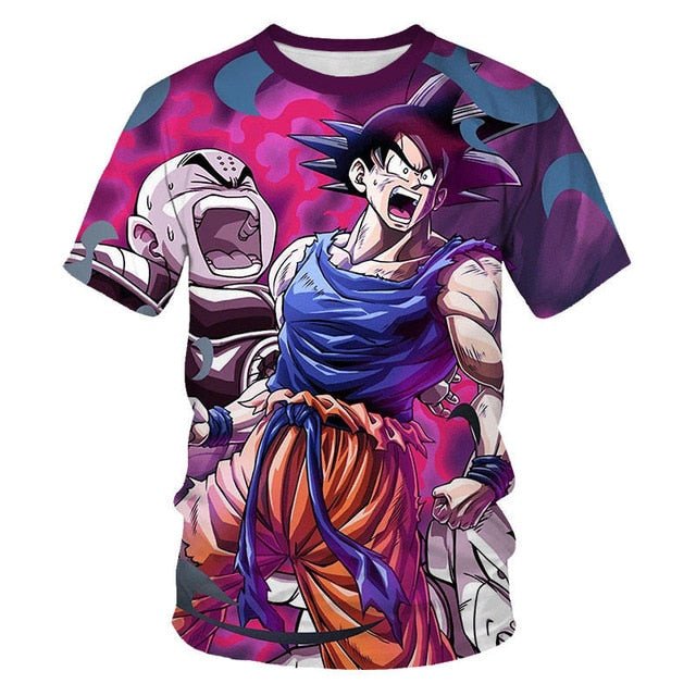 Dragon Ball T Shirt Men Summer Dragon Ball Z super Son Goku Slim Fit Cosplay 3D T-Shirts Vegeta Cool Anime Style Tshirt Homme