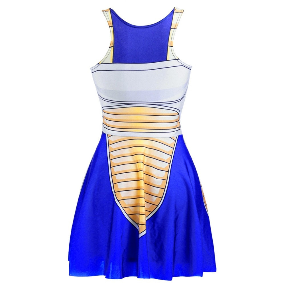 Dragon Ball Vegtea Dress Slim Mini Dresses