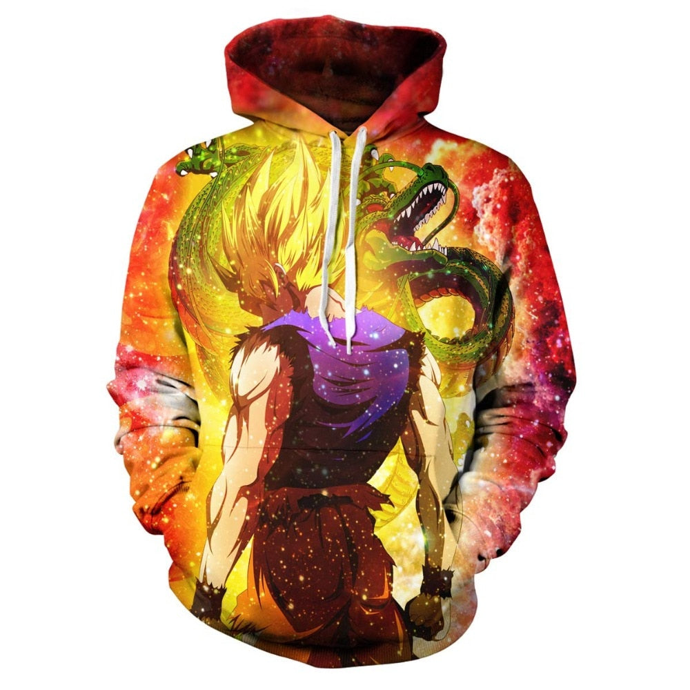 Dragon Ball Z 3D Hoodies Men/Women Pullovers Sweatshirts Strong Goku Print Male Hooded Tracksuits Hoody