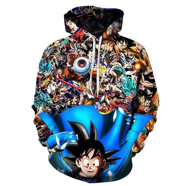 Dragon Ball Z 3D Hoodies Men/Women Pullovers Sweatshirts Strong Goku Print Male Hooded Tracksuits Hoody