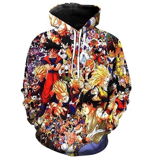 Dragon Ball Z Goku 3D Hoodies Anime Hoodie Unisex 3D Print Fashion Streetwear Hip Hop Punk Hoodies Harajuku Hooded Plus Size