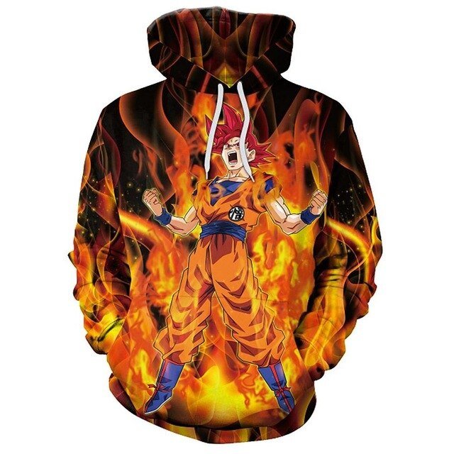 Dragon Ball Z Goku Anime 3D Print Hoodies Sweatshirts Harajuku Cartoon Hooded Women/Men long sleeve hip hop streetwear Clothes