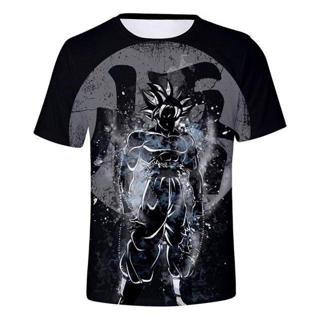 Dragon Ball Z Super Saiyan Goku Vegeta Printed Short Sleeve T-shirt Costume Summer Fashion Daily Casual Tee Shirts  Plus Size