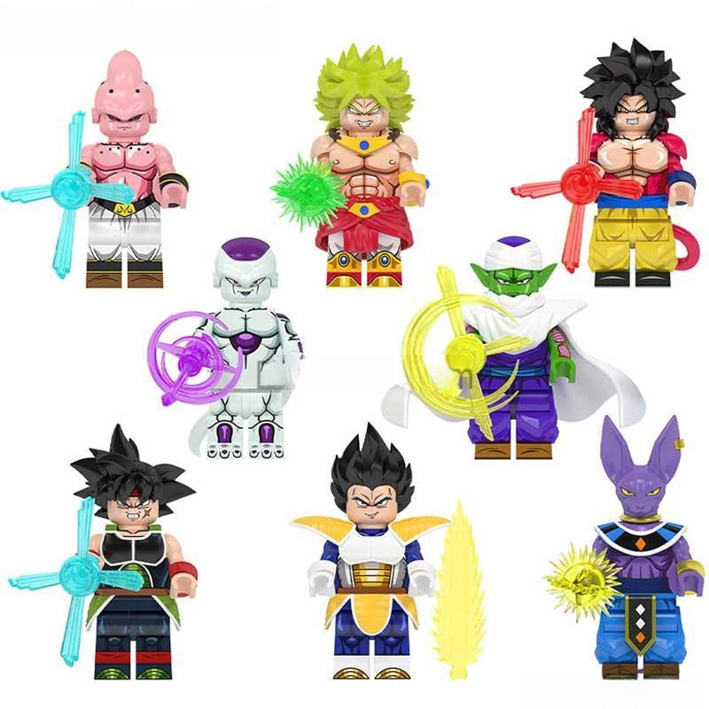Dragon Ball Z Super set of 8 Lego Minifigures Custom Anime Toys 2