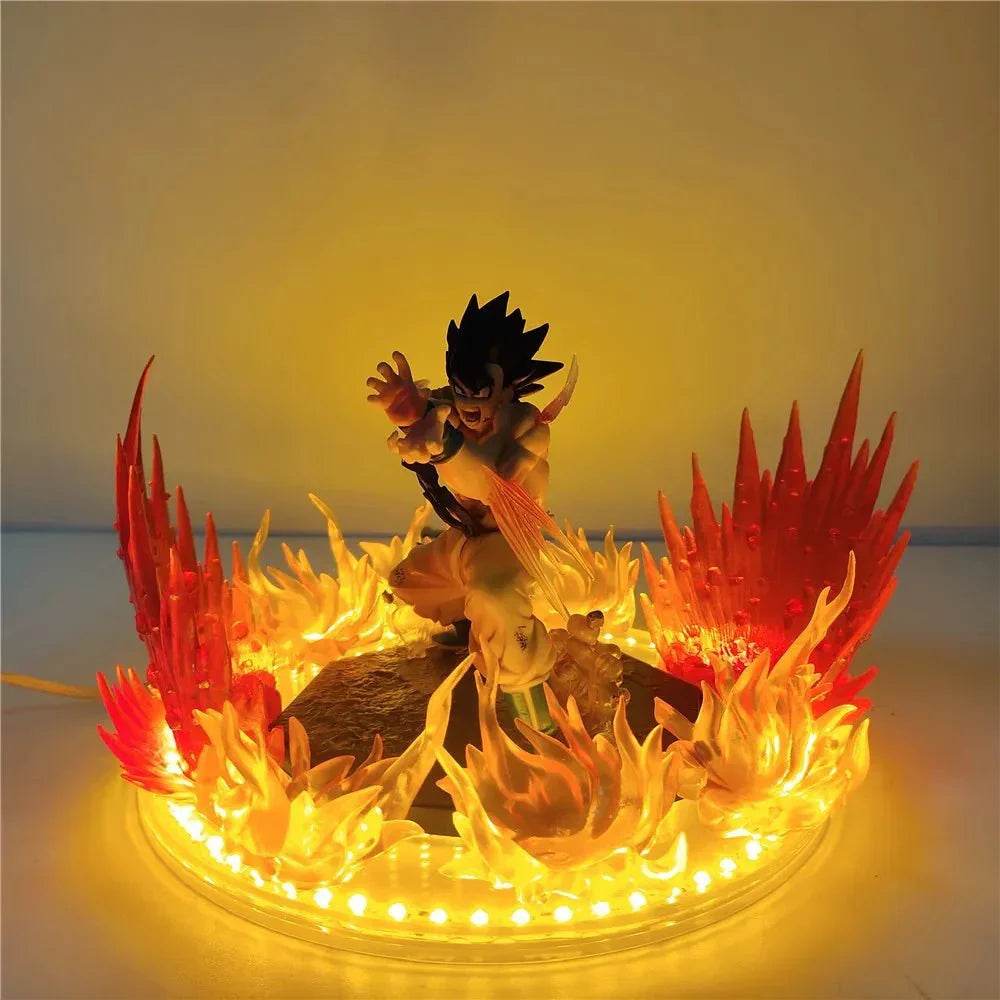 Dragon Ball Z's Son Goku Kamehameha Anime Figure, featuring a GK Super Saiyan with LED Light - 