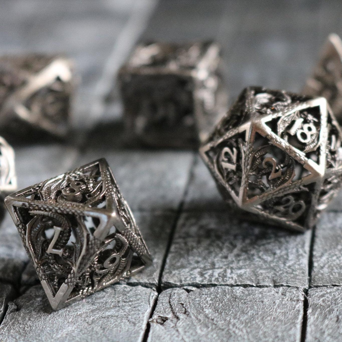 Dragon Hollow Metal DND Dice Set