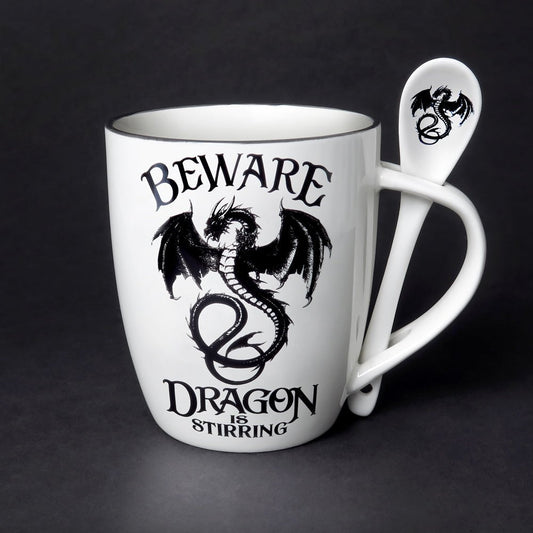 Dragon is Stirring Mug Tea Cup and Spoon-0