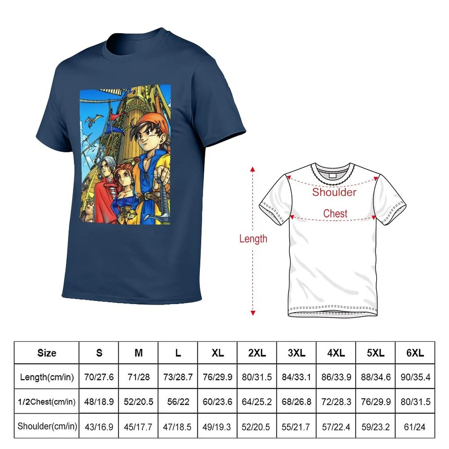 Dragon Quest VIII T-Shirt oversized graphics sweat shirts mens big and tall t shirts