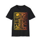 Dragon Vintage Medieval Art Gradient T-Shirt - Black / S