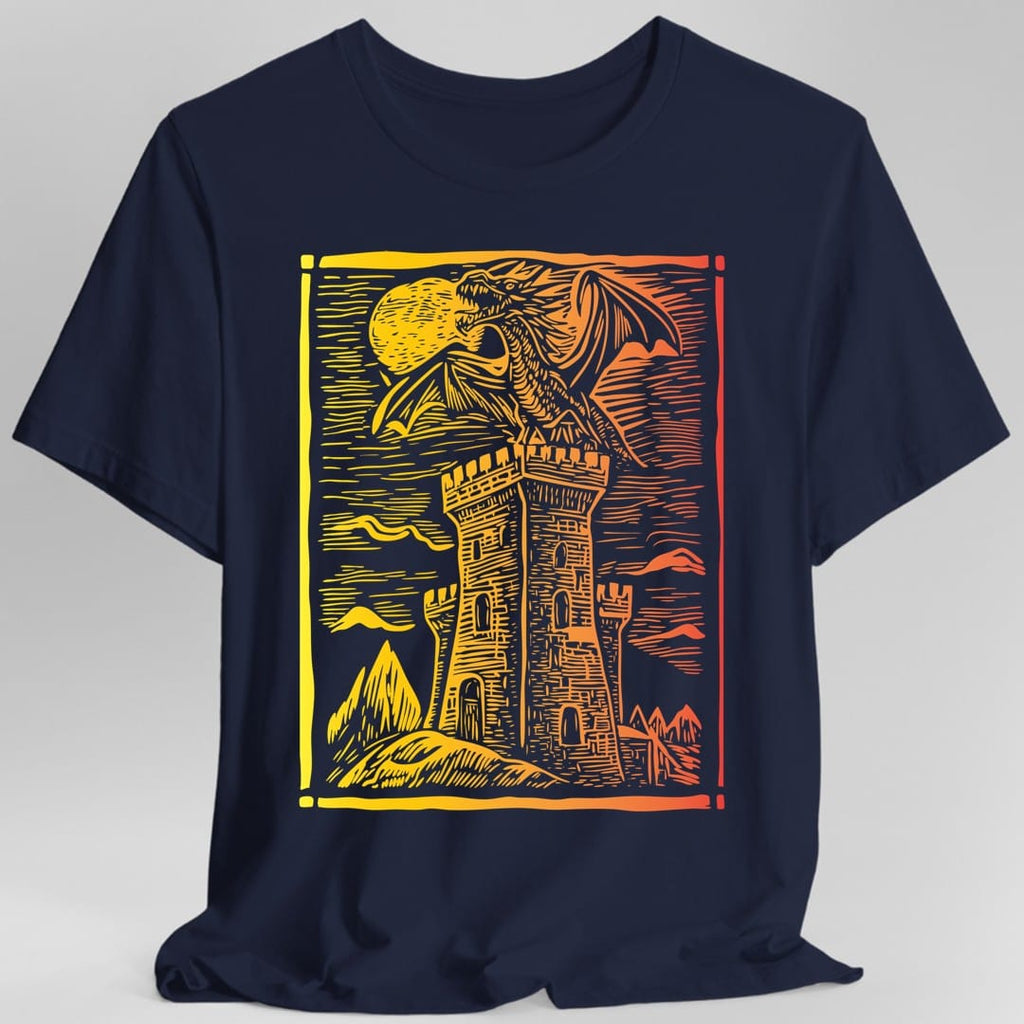 Dragon Vintage Medieval Art Gradient T-Shirt