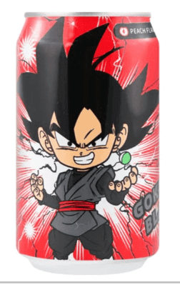 Ocean Bomb Peach Flavor Sparkling Water Dragon Ball Super Goku Black (1 Can) - 