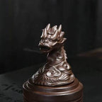 Aries Dragon Backflow Glass Incense Burner - Brown