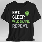 Druid Class T-Shirt – 'Eat, Sleep, Wildshape, Repeat'