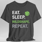 Druid Class T-Shirt – 'Eat, Sleep, Wildshape, Repeat'