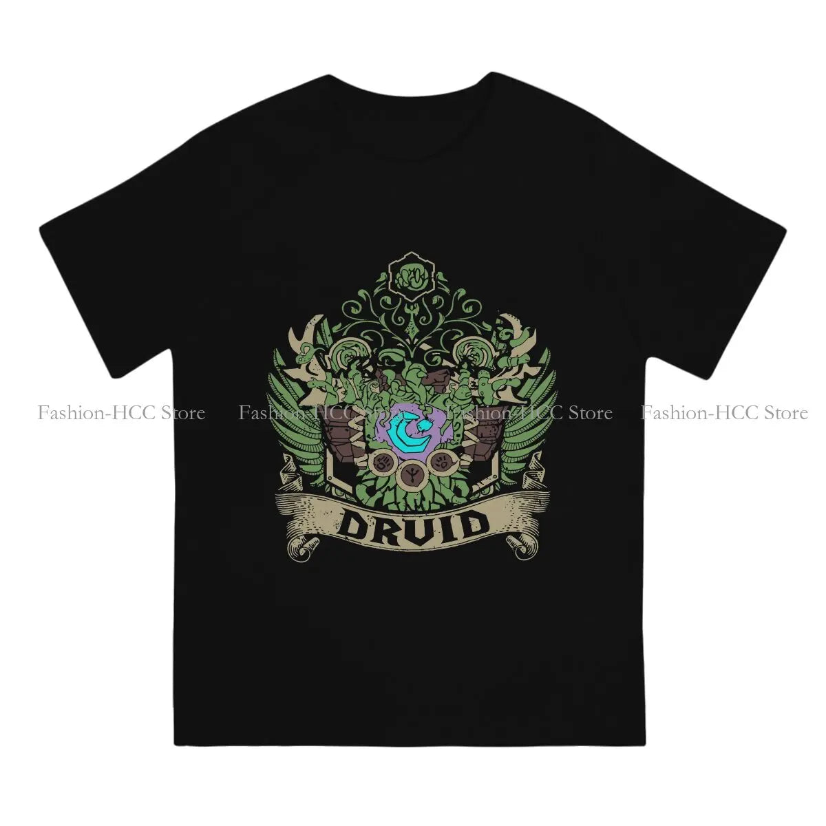 DRUID  ELITE EDITION Casual Polyester TShirt World of Warcraft Role-playing Game Creative Tops Comfortable T Shirt Men