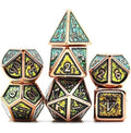 Druidic Dwarven Metal Plating Dice Set - 