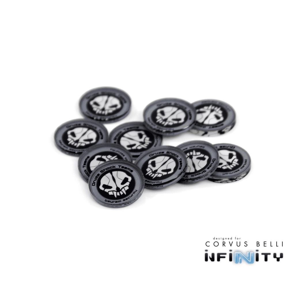 Full Color Infinity Faction Markers, 25mm (Bag of 10) - Druze Bayram Security / 25mm