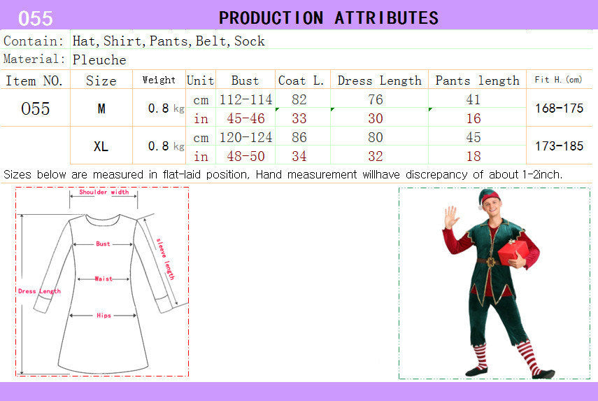 A Pair Of Christmas Costumes Cosplay Suit