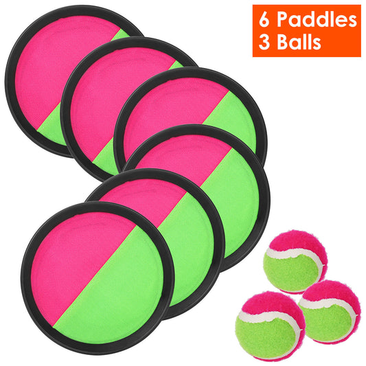 3Sets Toss and Catch Ball Throw Catch Ball Paddle Outdoor Ball Game Catch Game Beach Game