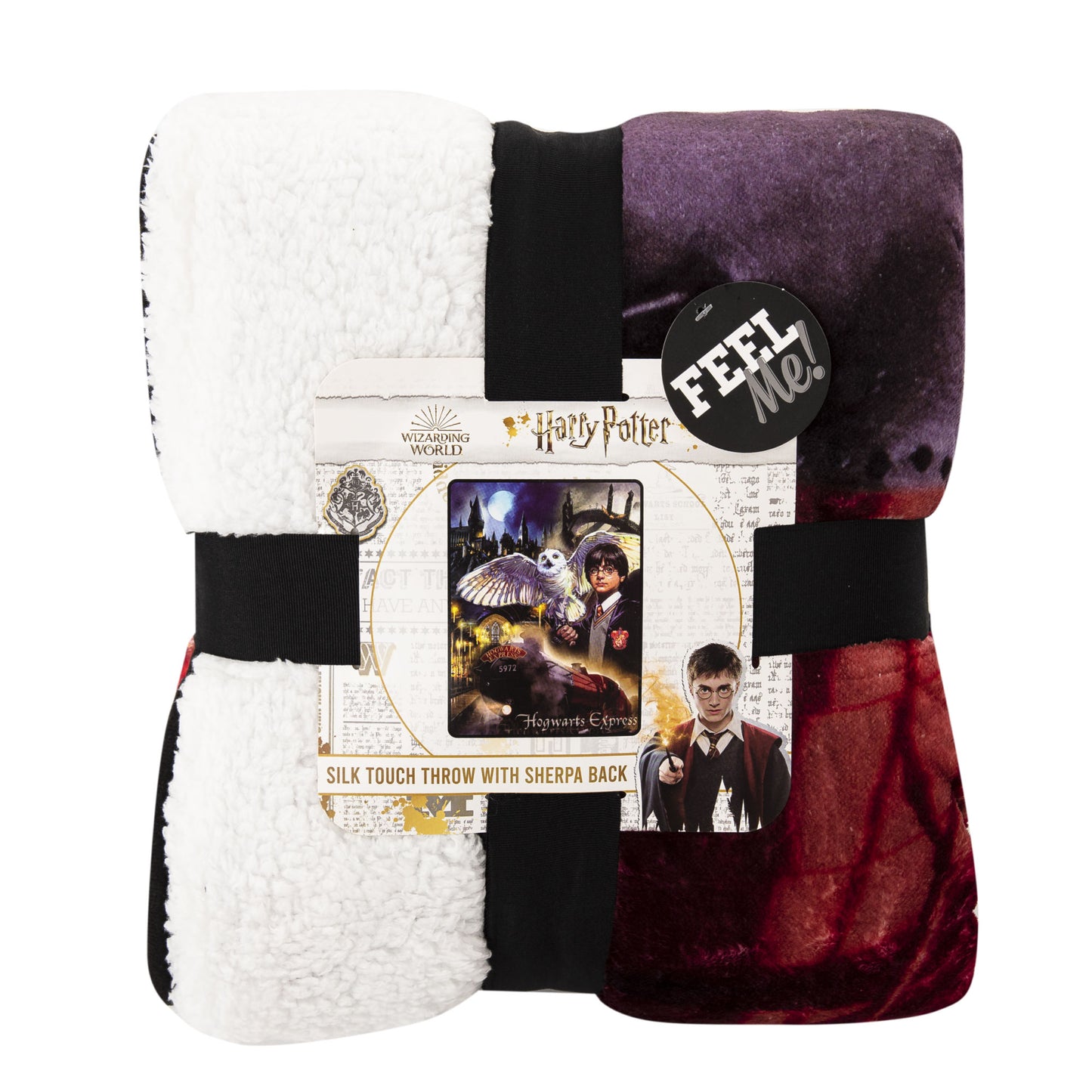Harry Potter; Magic Montage Oversized Silk Touch Sherpa Throw Blanket; 60" x 80"