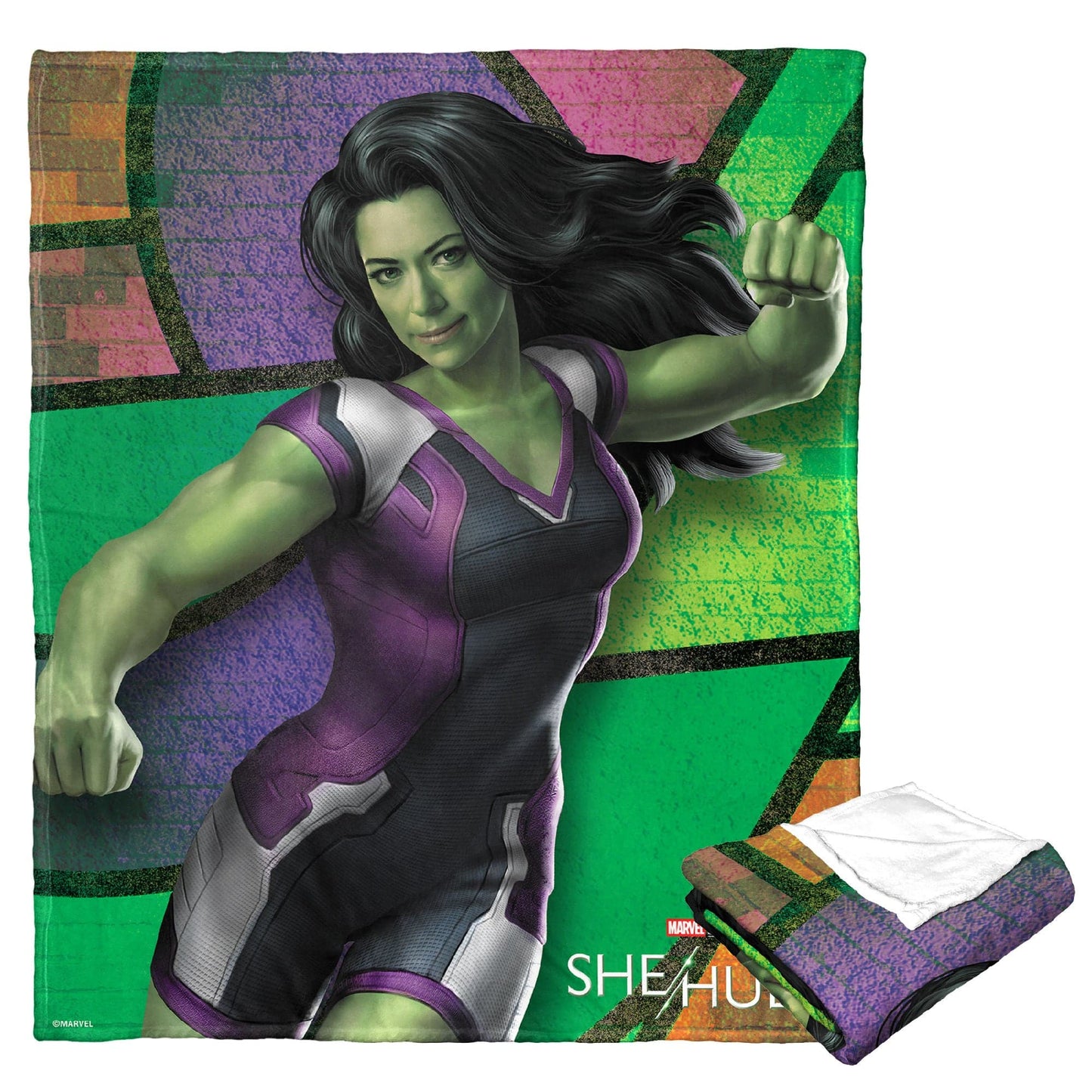 Marvel's She Hulk Silk Touch Throw Blanket, 50" x 60", Strong As She