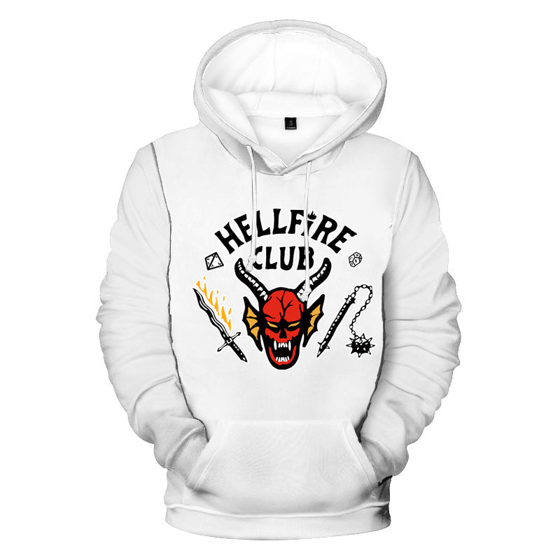 Stranger Things 4 Hellfire Club Sweat à capuche à manches longues avec logo