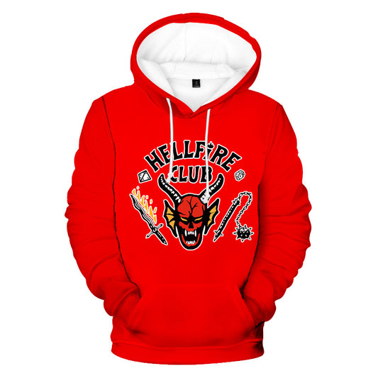Stranger Things 4 Hellfire Club Logo Sweat Outfits Hoodie Long Sleeve