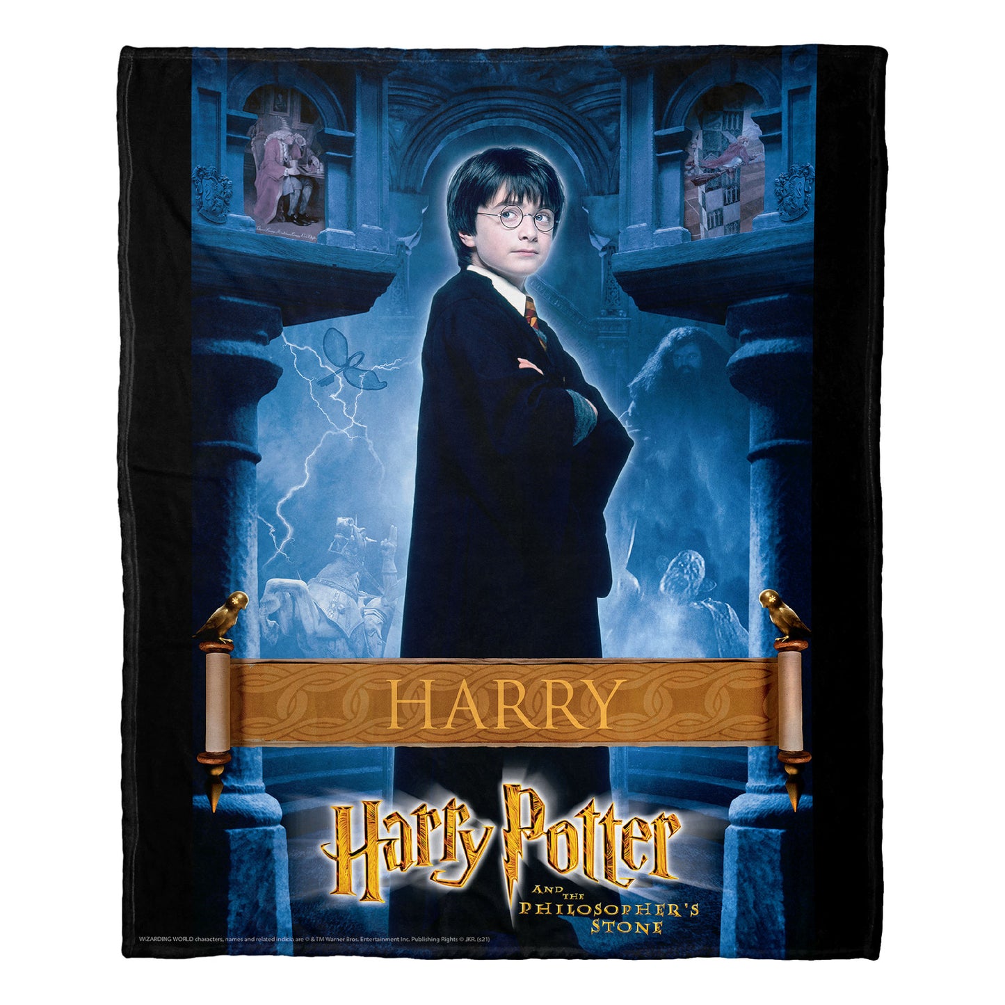 Harry Potter Aggretsuko Comics Silk Touch Throw Blanket; 50" x 60"
