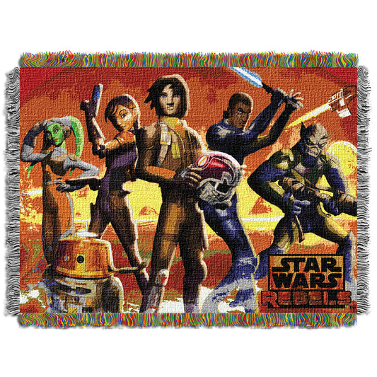 Manta de tapiz tejida con licencia de Star Wars Red Hot Rebels de 48 "x 60" de The Northwest Company