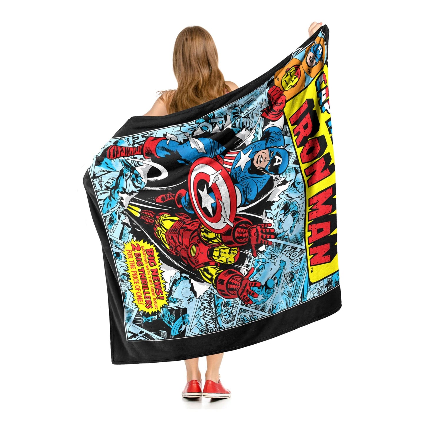 Marvel Comics; Double Feature Aggretsuko Comics Silk Touch Throw Blanket; 50" x 60"