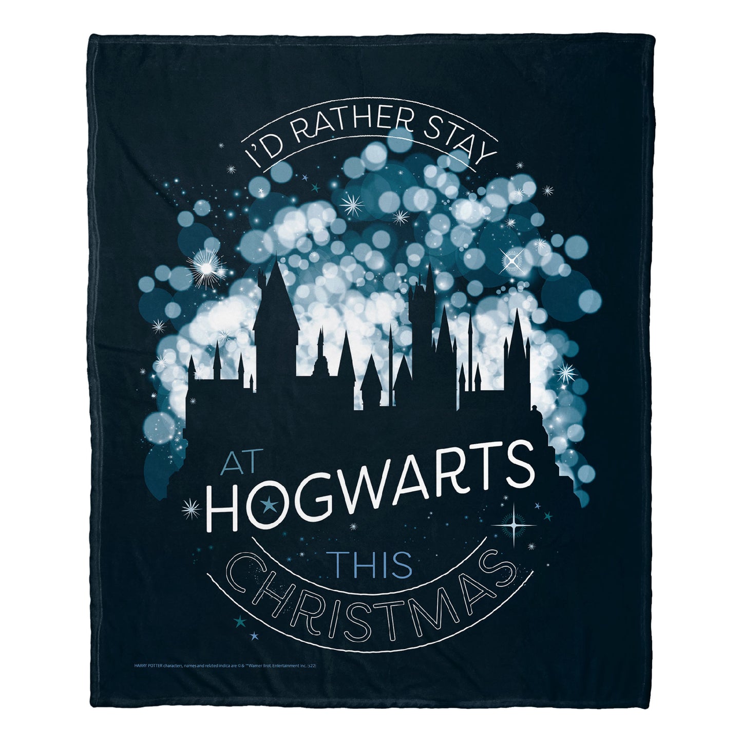Couverture Harry Potter au toucher soie, 127 x 152,4 cm, Poudlard ce Noël