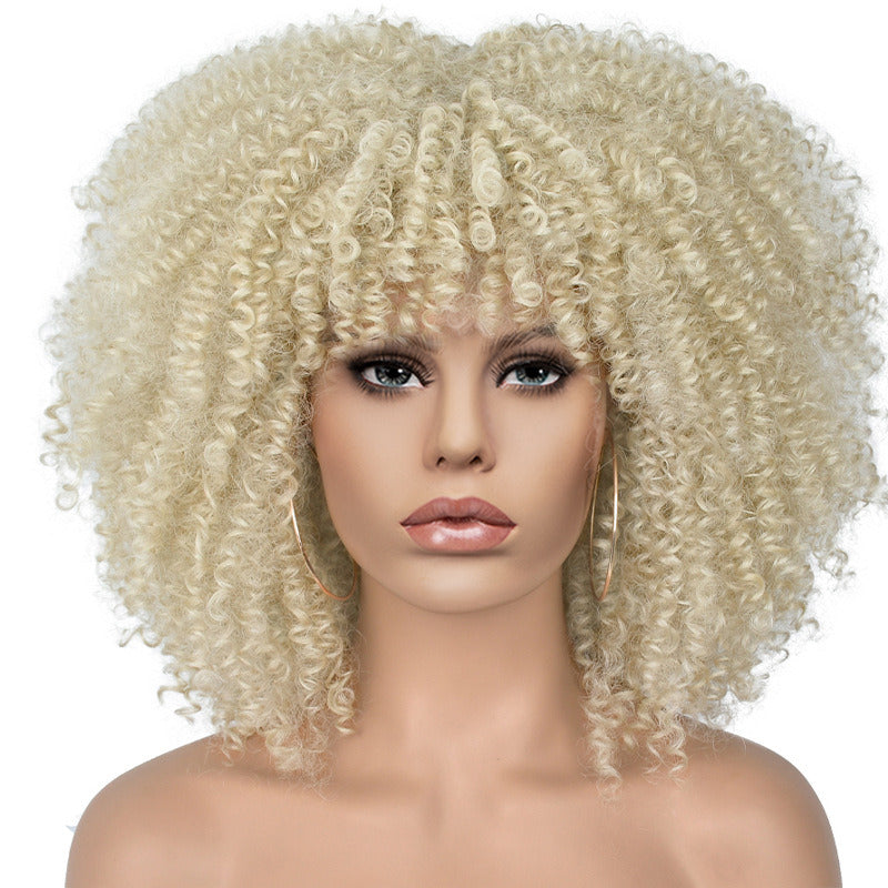 15Inch Curly Wigs for Black Women Afro Bomb Curly Wig