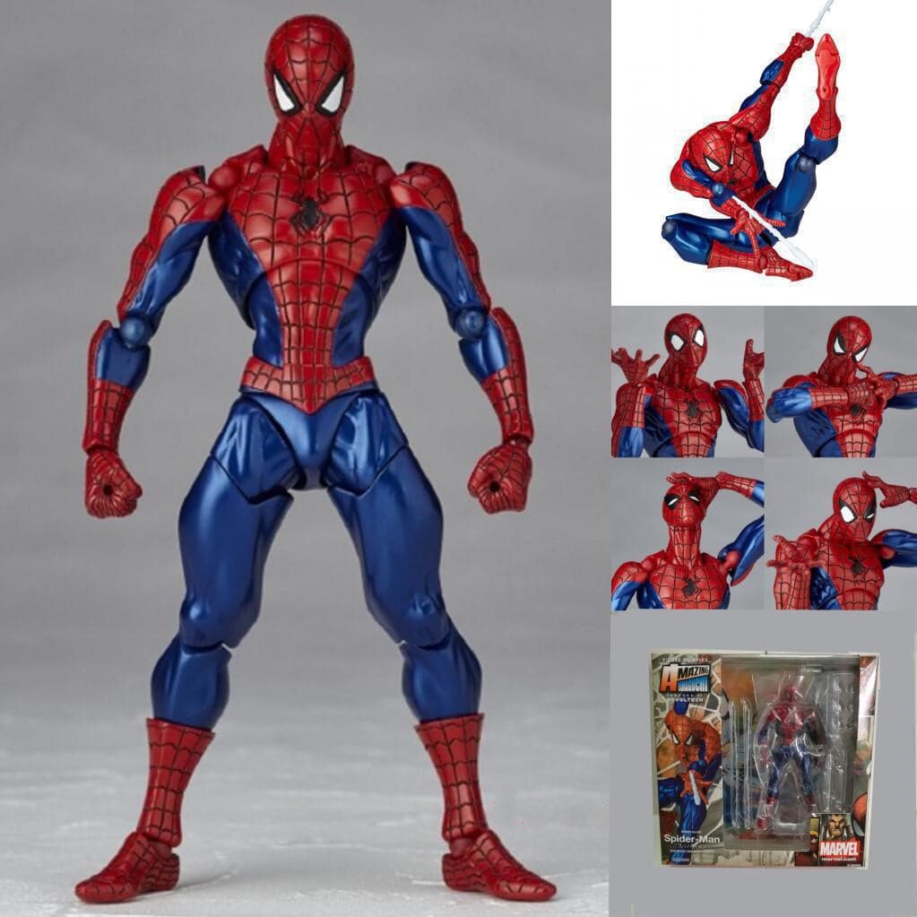 Marvel Revoltech Anime Toy Carnage Deadpool Spider-Man Gwen Stacy Venom Wolverine Magneto Captain America Action Figure Toy