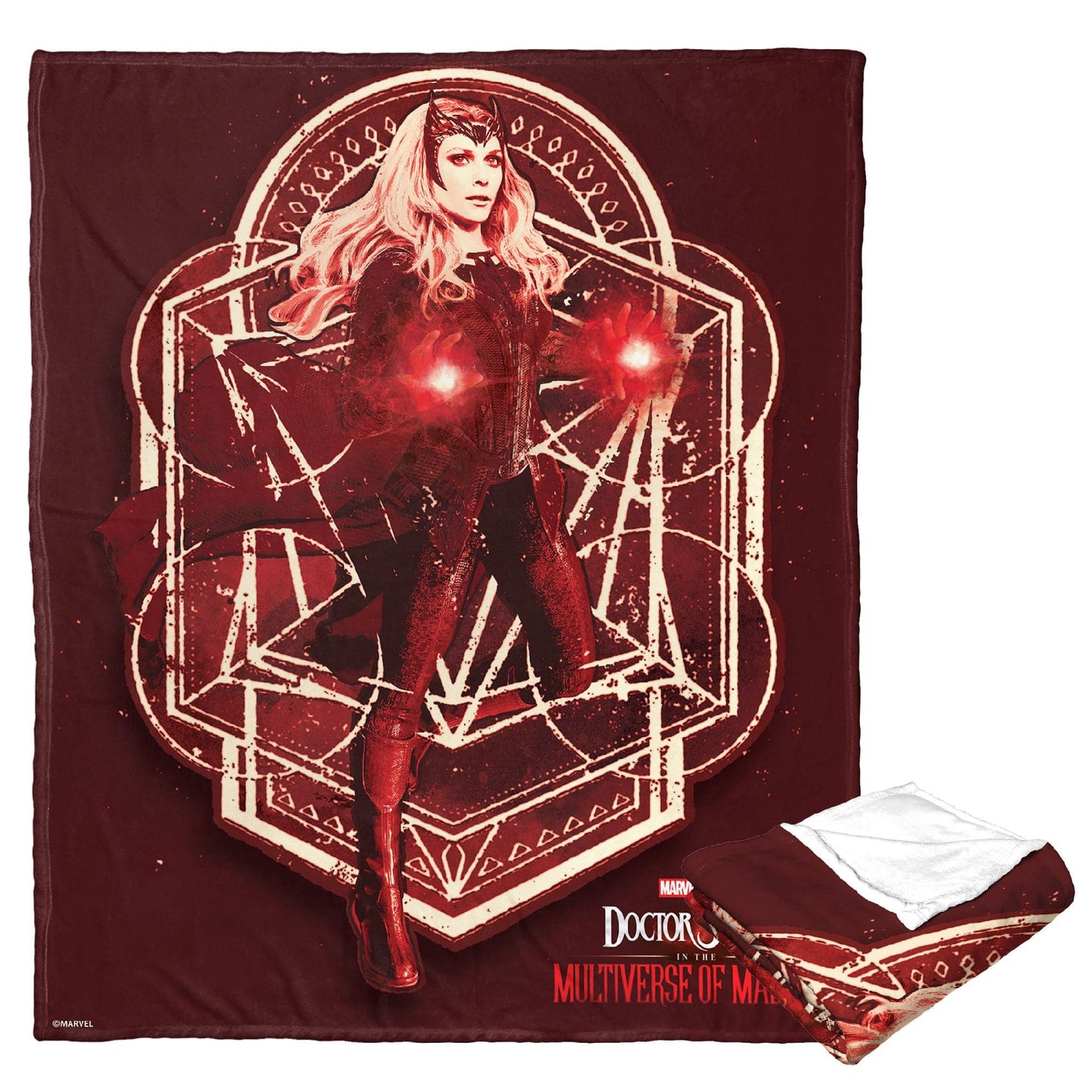 Marvel's Dr. Strange in the Multiverse of Madness Silk Touch Throw Blanket, 50" x 60", Red Scarlett