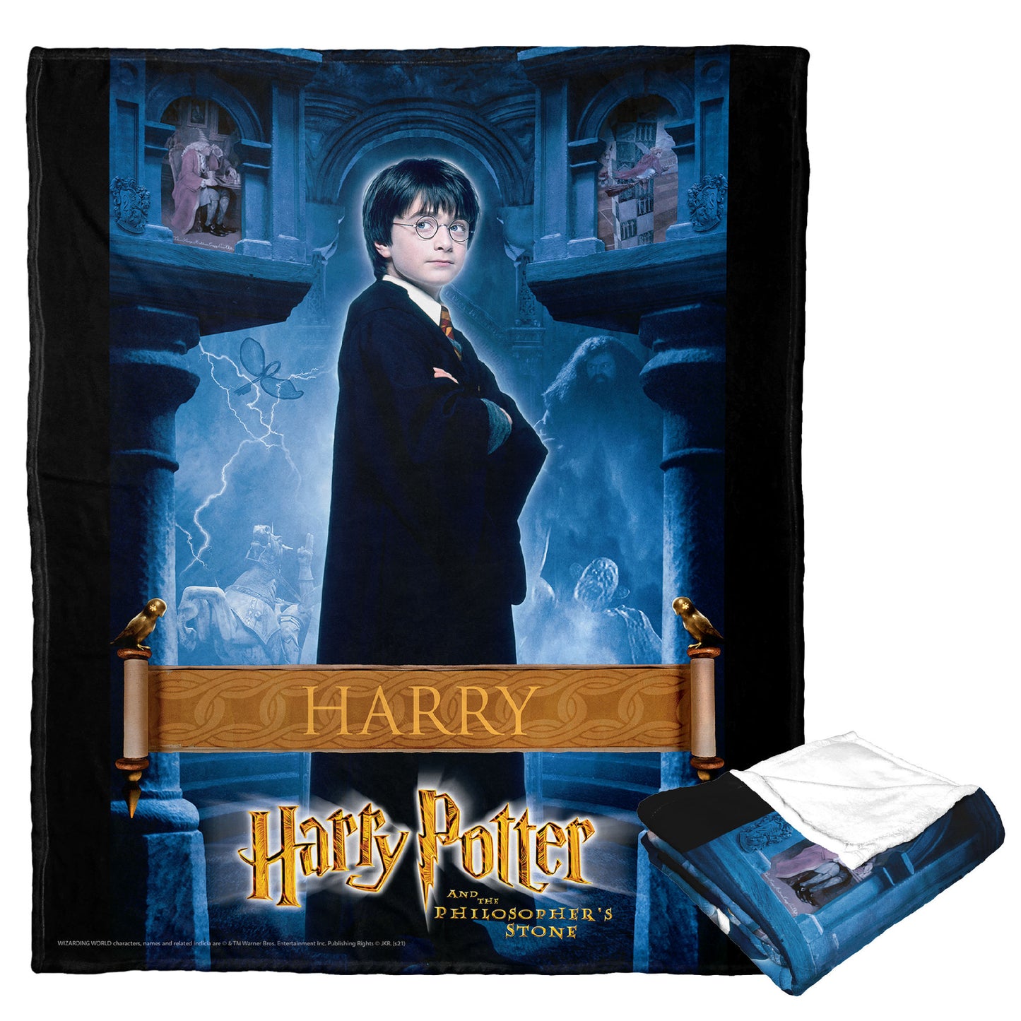 Harry Potter Aggretsuko Comics Couverture au toucher soie ; 50" x 60"