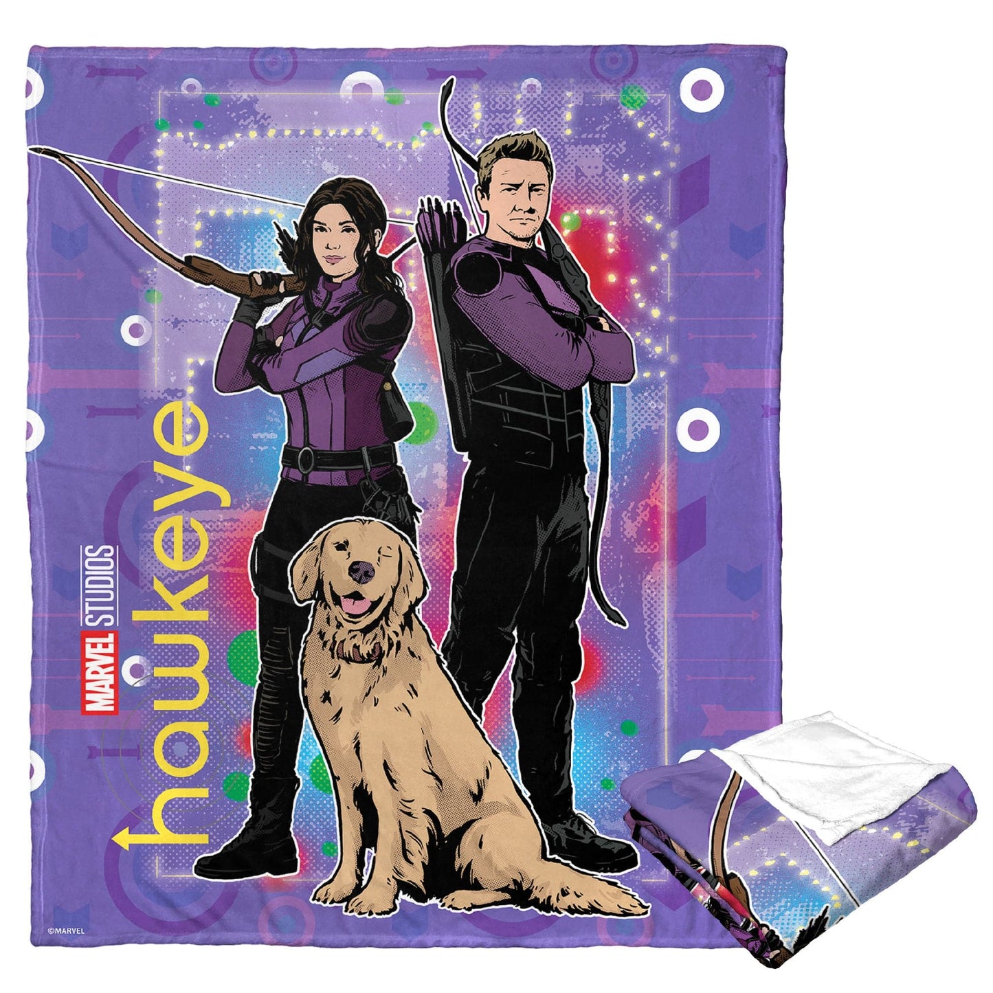 Marvel's Hawkeye Silk Touch Throw Blanket, 50" x 60", Holiday Hawkeye