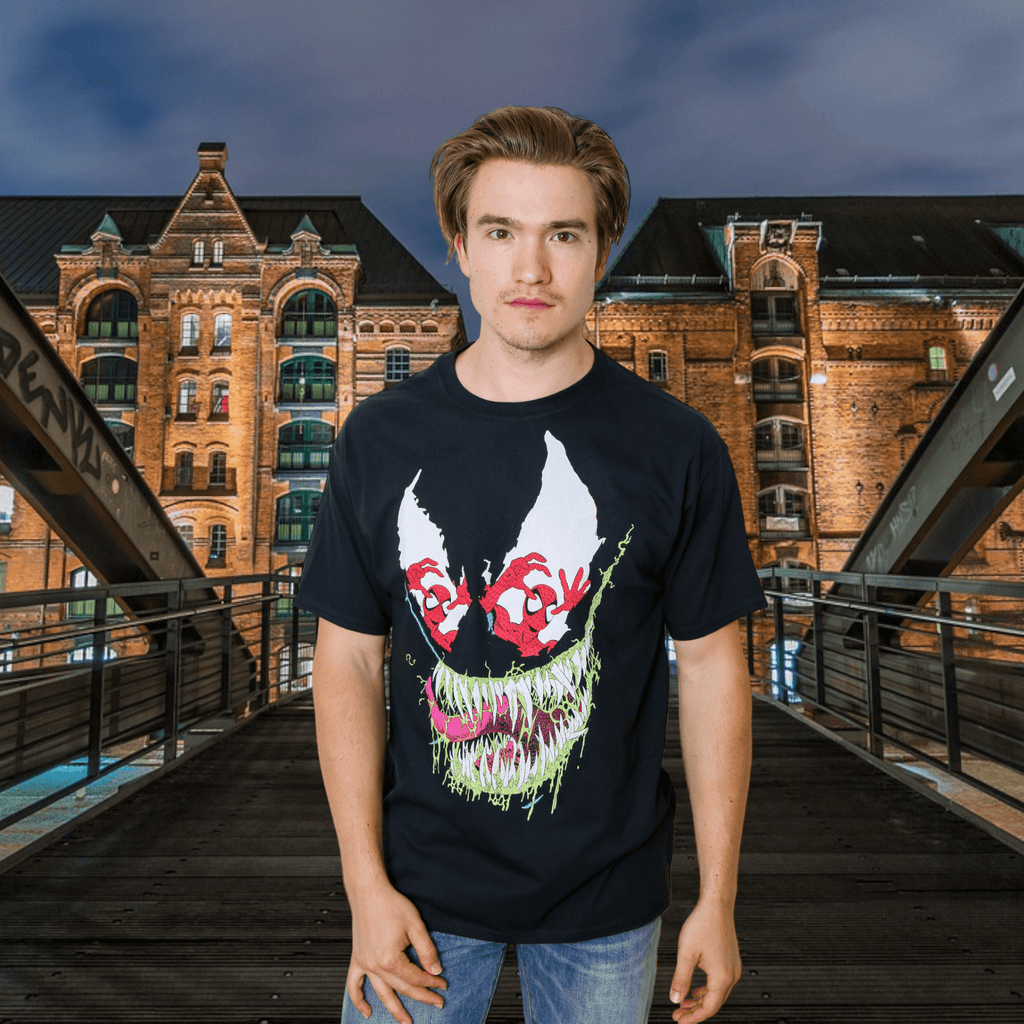 Spider-Man Venom Reflections Erik Larsen Marvel Adult T Shirt - S
