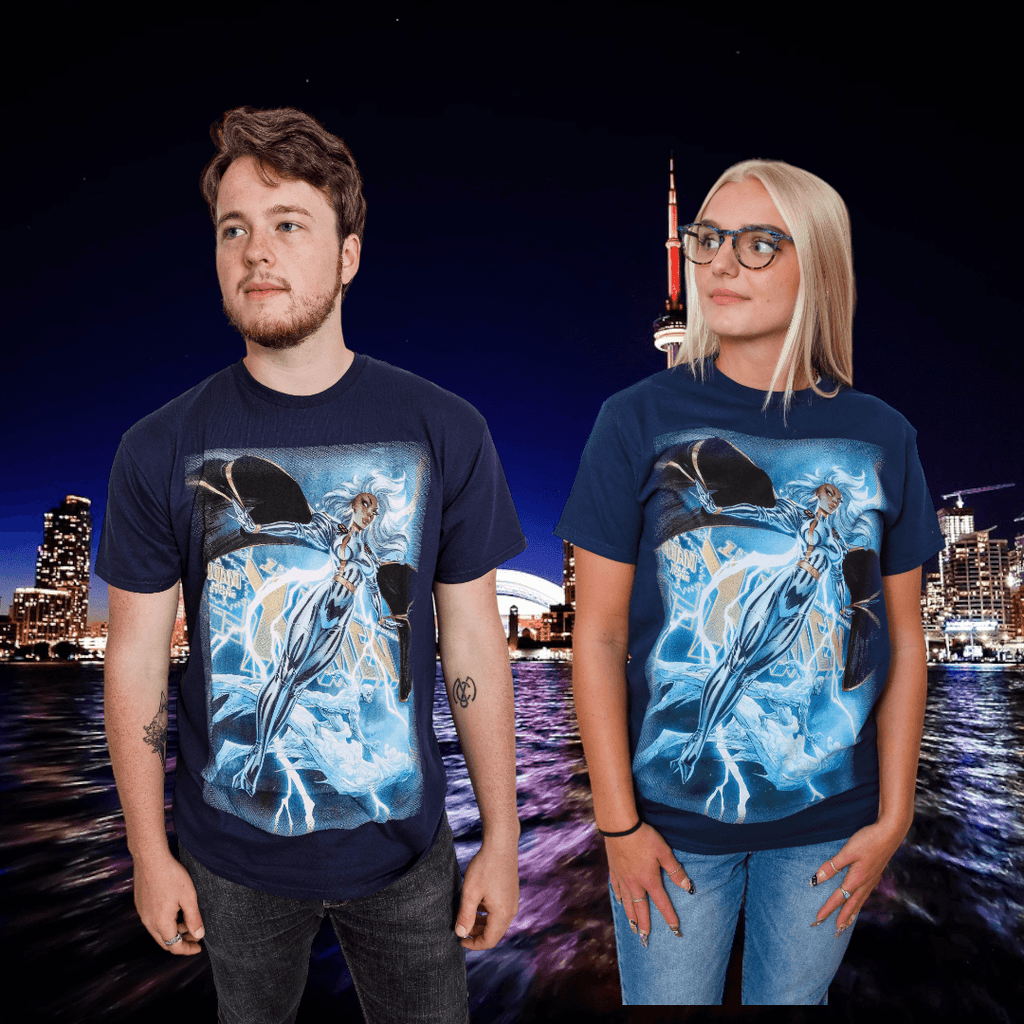 X-Men Uncanny Storm And Ice Man Marvel Comics Adult T Shirt - S