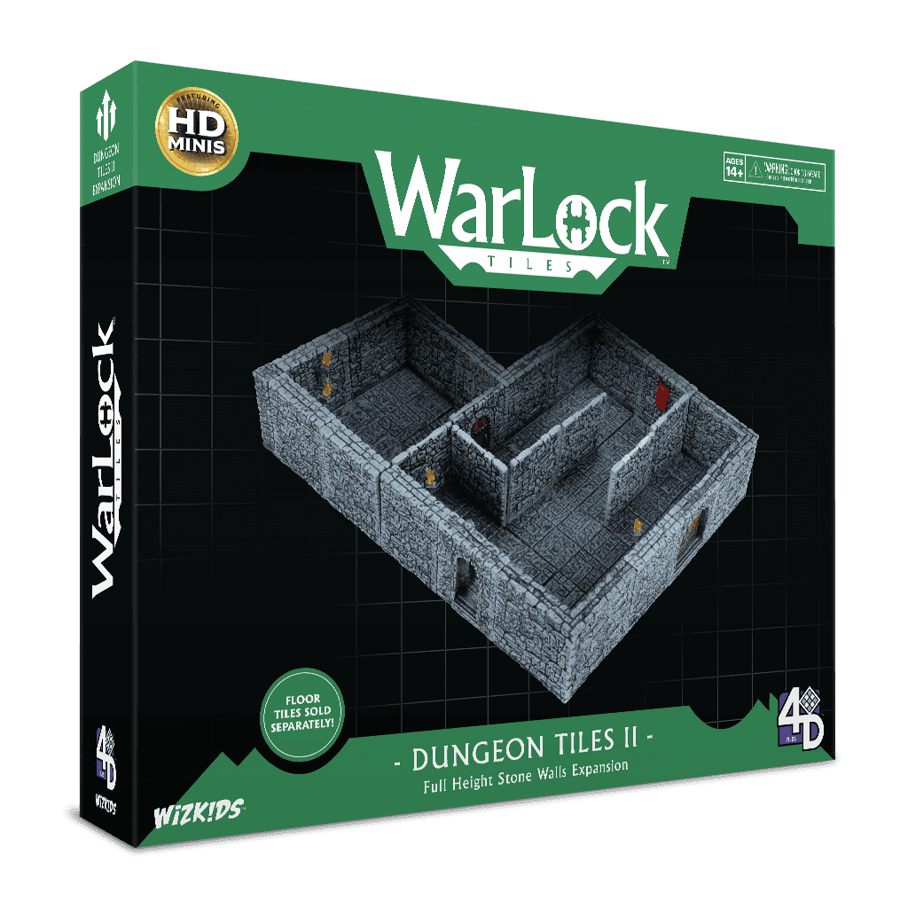 WarLock Tiles: Dungeon Tiles II - Full Height Stone Walls Expansion - 