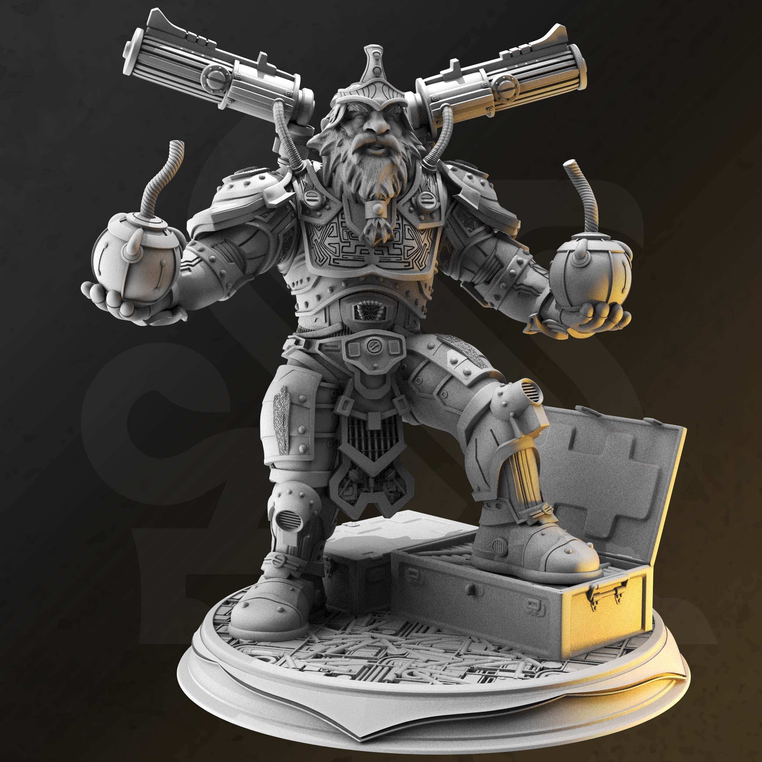 Duktuk, Dwarven Grenadier (Male Dwarf Artificer) - 